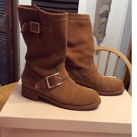 suede moto boots